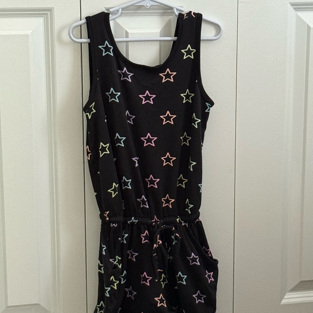 Pixielane Colorful Star Print Sleeveless Romper